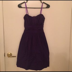 Short Dark Purple Evening Gown