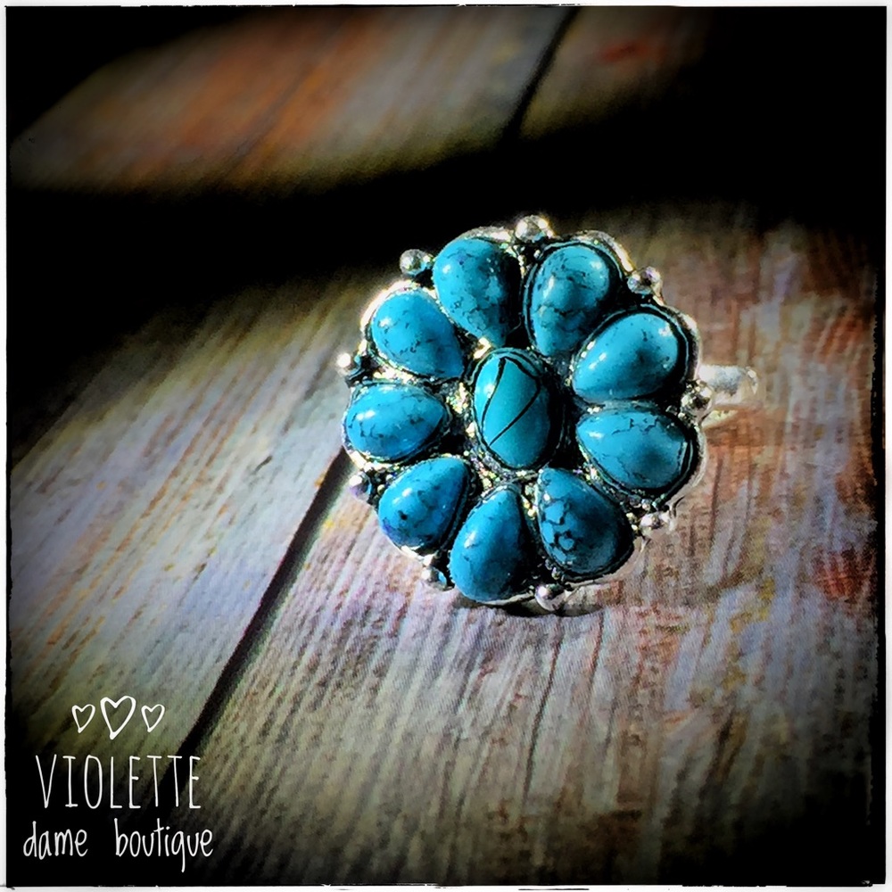 VTG Womens Silver Bohemian Statement Ring