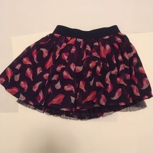 Bird designed  dressy skirt for girls