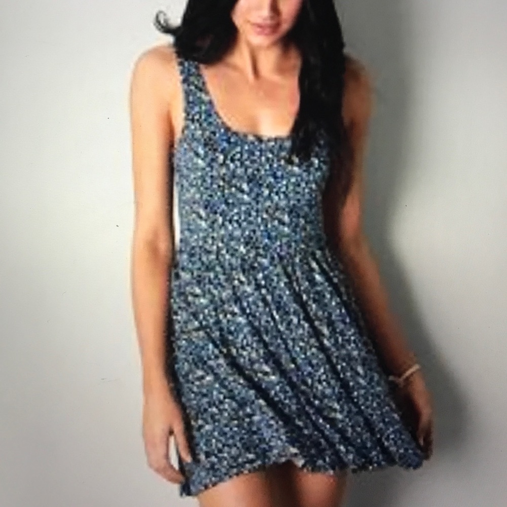 AE FLORAL FIT AND FLARE DRESS