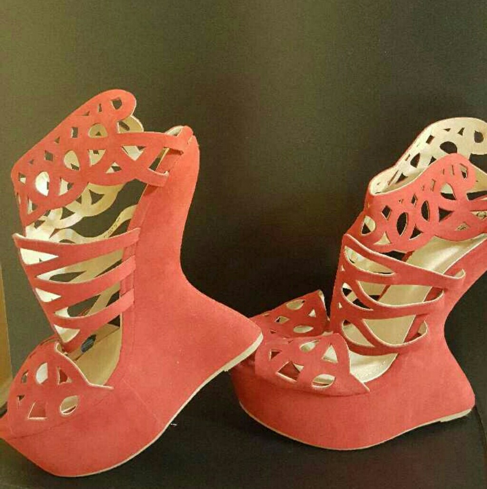 Cute Red open toe shoes