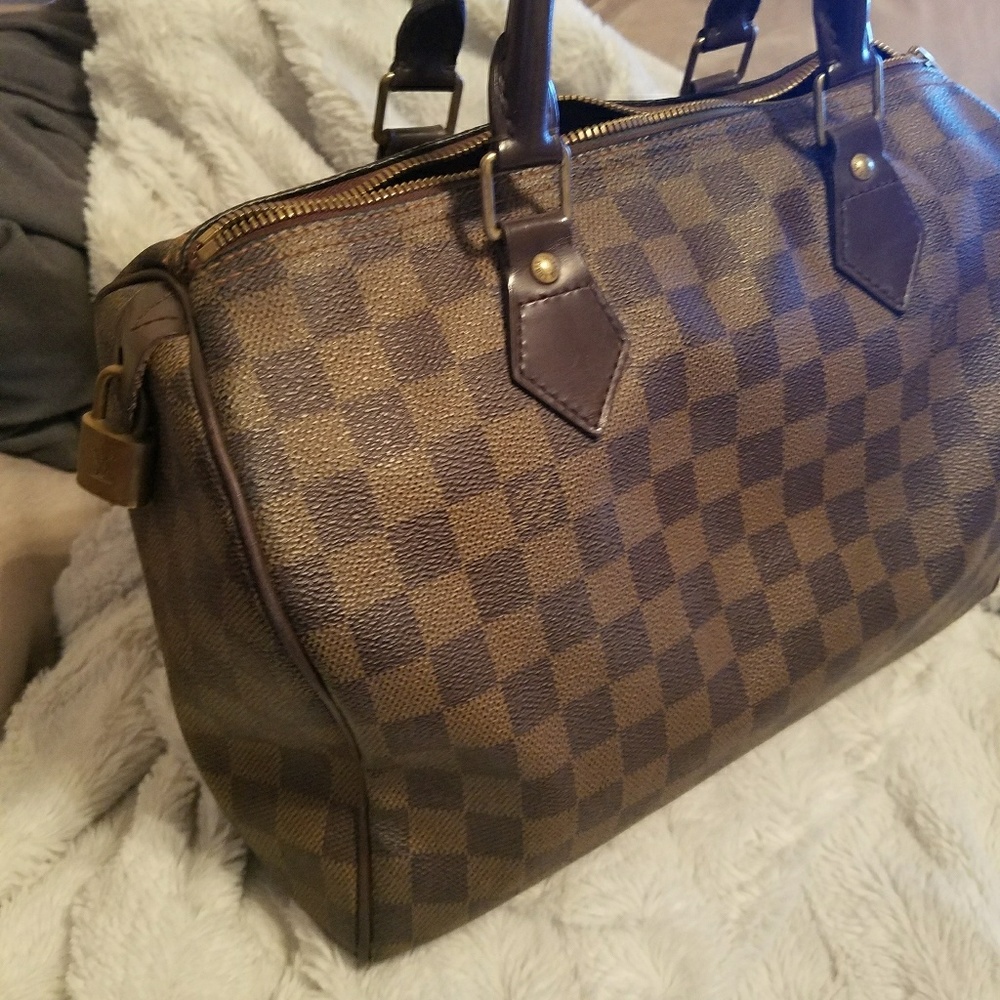 AUTHENTIC Louis Vuitton Damier Ebene Speedy 30