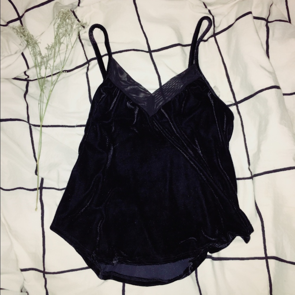 Black Velvet Tank Top