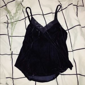 Black Velvet Tank Top