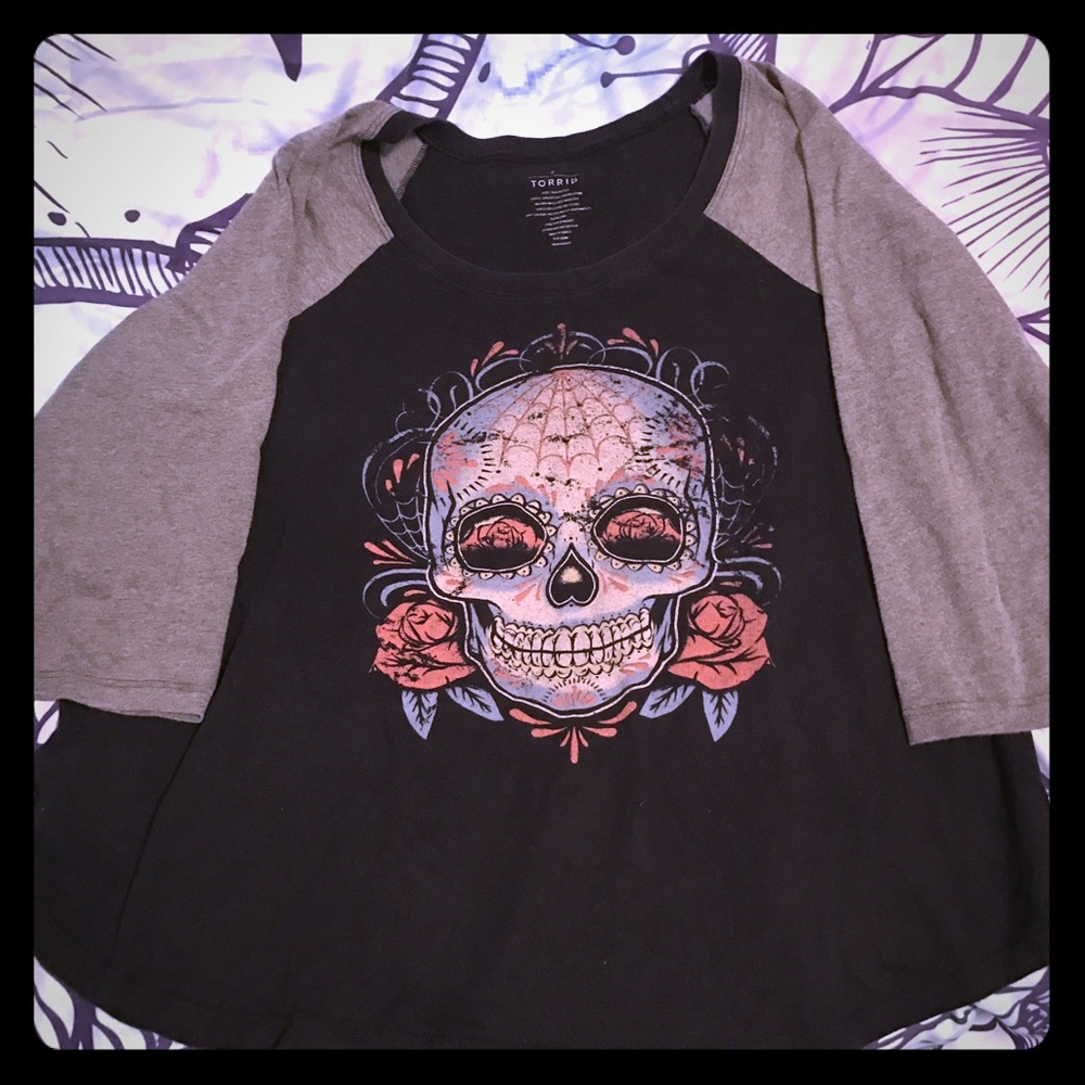 TORRID Sugar Skull Raglan Tee