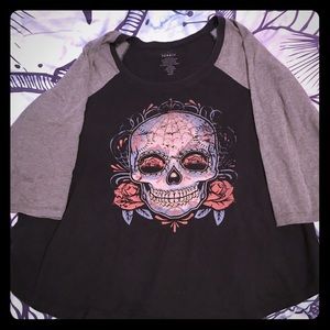 TORRID Sugar Skull Raglan Tee