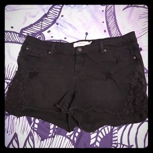 Torrid Black Crochet Shorts