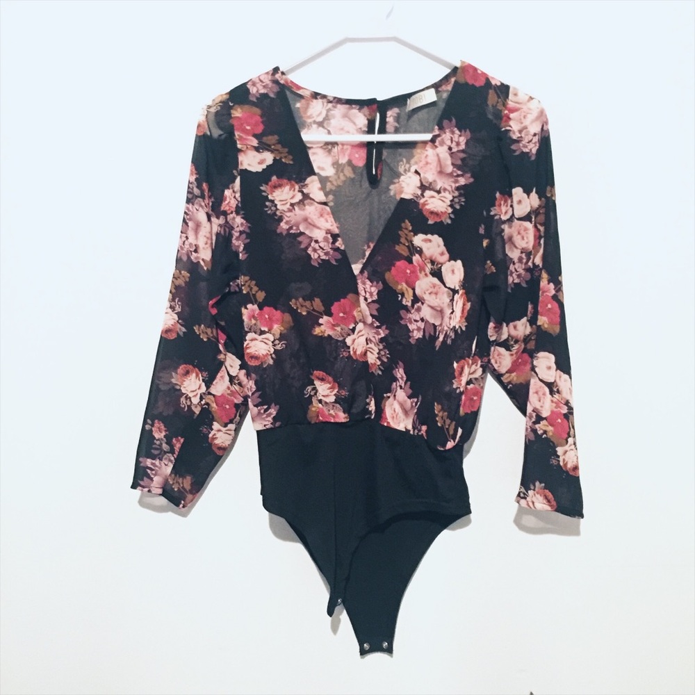 Tobi Leotard w/ roses
