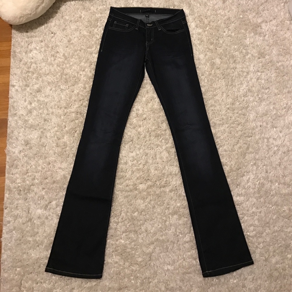 Dark wash boot cut jeans