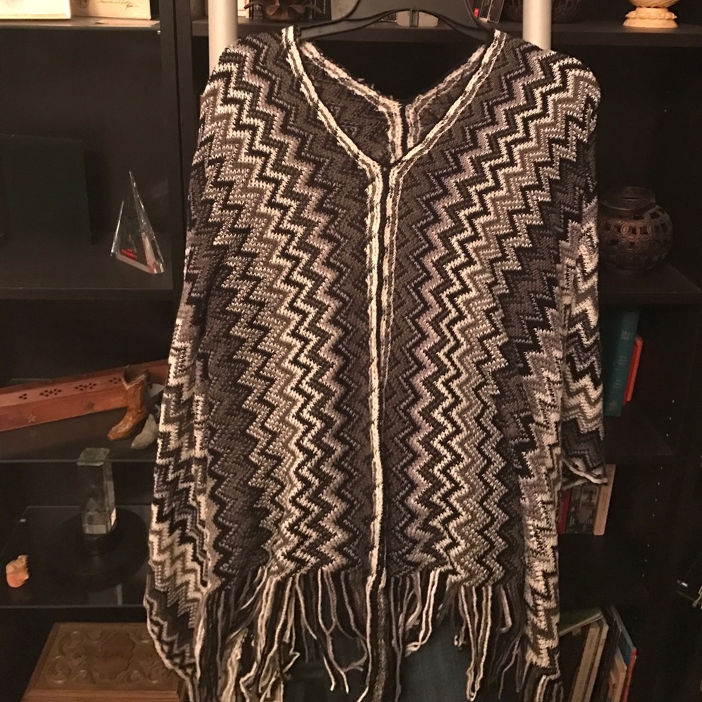Knit poncho