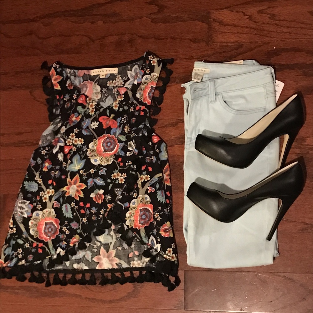 festival fringe and floral print wrapped crop top