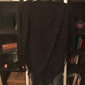Knit poncho