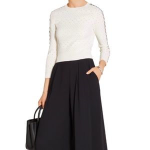 Alexander McQueen NWOT sweater cream w/black Small