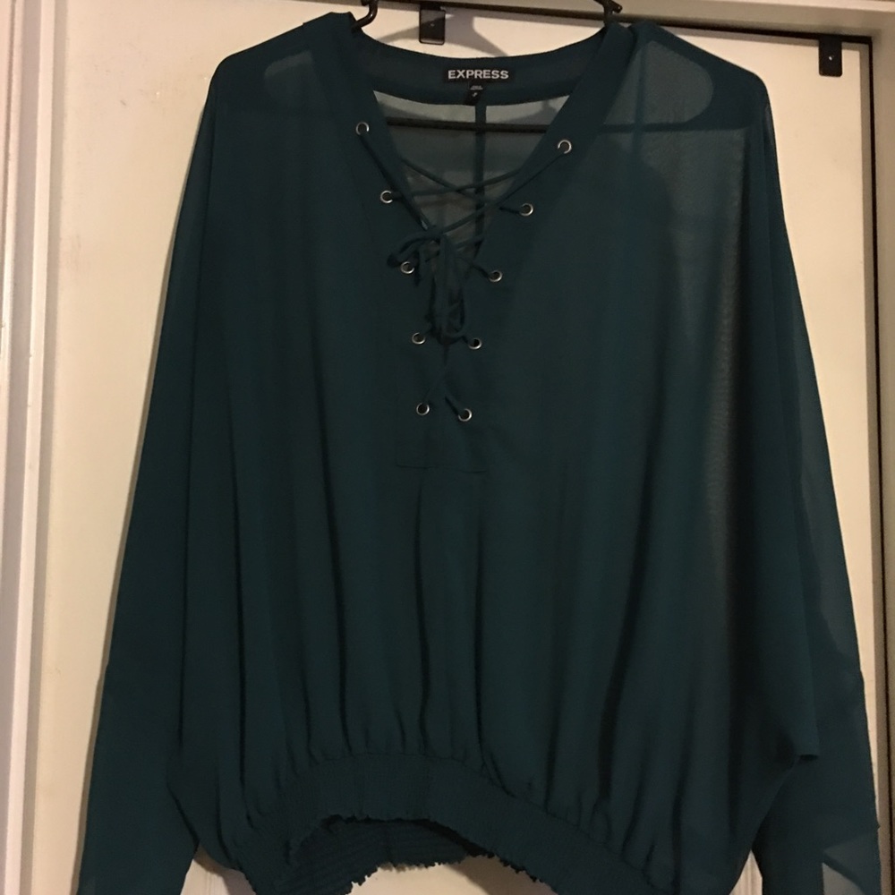 Express top emerald green