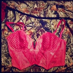 Red Victoria's Secret lace bralette