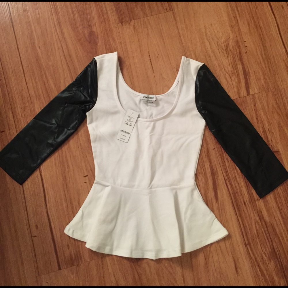 Bebe peplum top