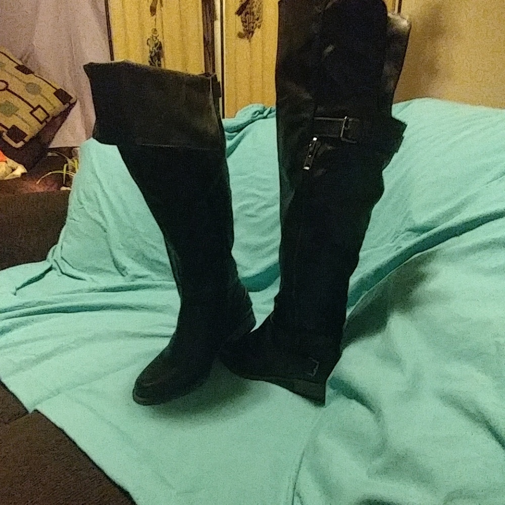 Riding boots..  Thru a fit till he got them for me