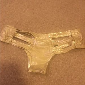 Gold cut out rave bottoms