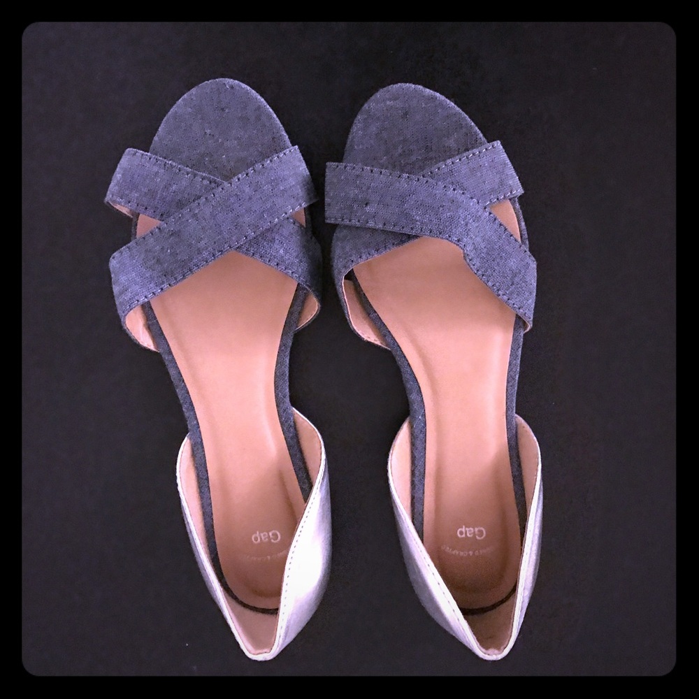 Gap Denim and Silver Flats