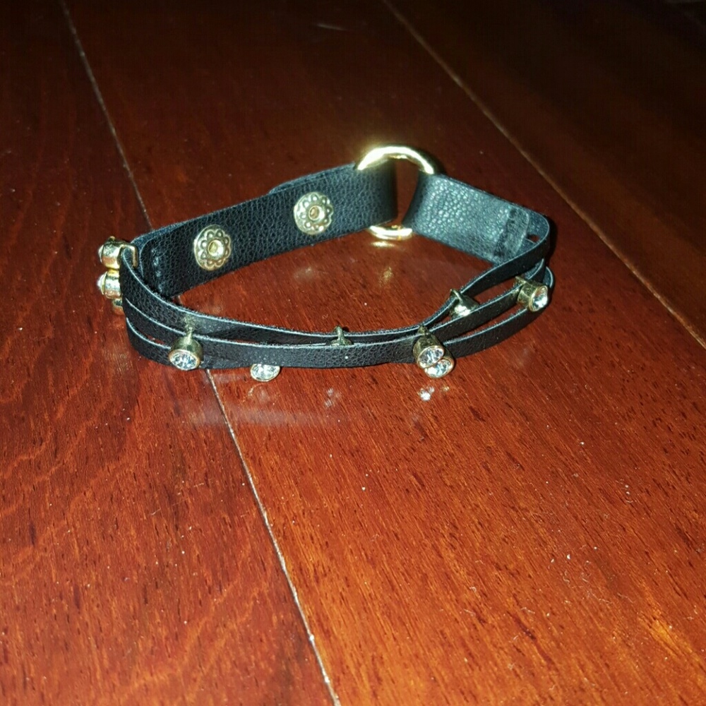 Faux leather bracelet