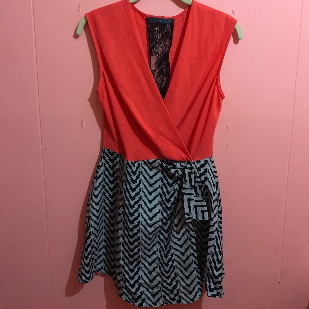 THML Polyester Wrap Romper Size Small