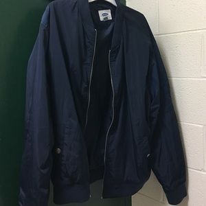 Dark Navy Blue Bomber Jacket