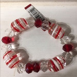 Glass bead elastic bracelet