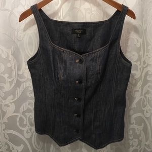 Denim Darted Vest