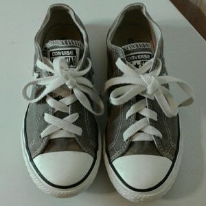 Kids gray and white converse all star sneakers