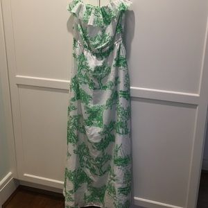 Lilly Pulitzer strapless maxi dress