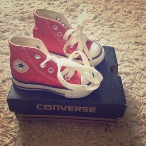 Red Converse AllStar Sneakers Infants Size 3