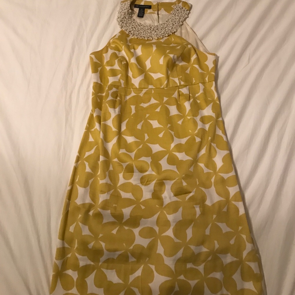 Mustard pearl dress. Size 2.