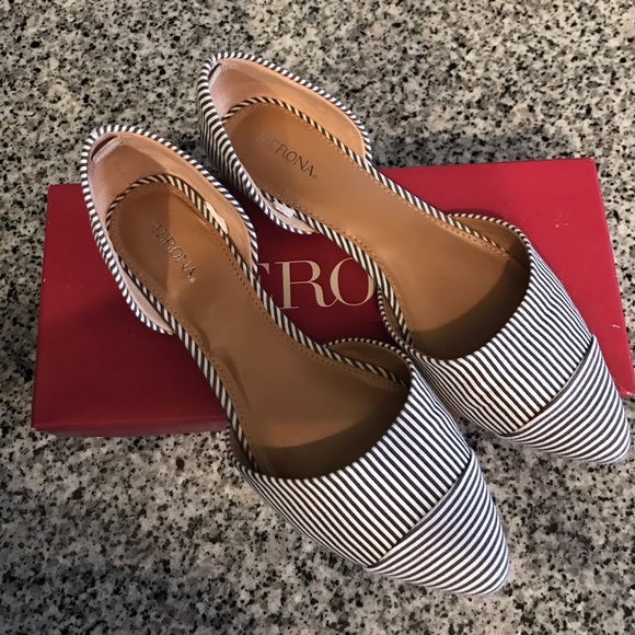 Merona Shoes - Merona 'Bernice' Flats ~ Navy and White Striped