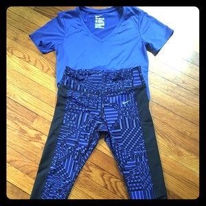 Nike Dri Fit Tee and Crops