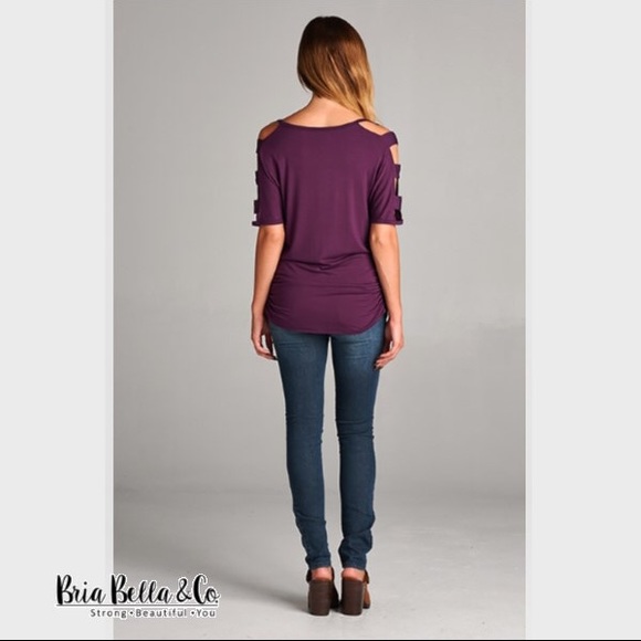 💥Weekend Sale!💜Ladder sleeve Top💜 - Picture 5 of 5