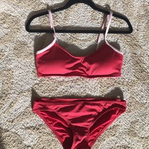 Kate Spade Bow Back Bikini Set - Red/Medium