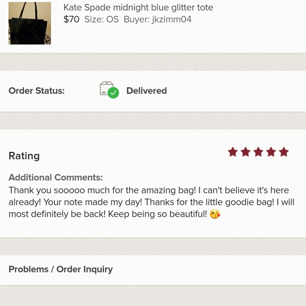 My first Rating (5 stars)!!