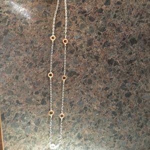 Coach Long Necklace silver and gold