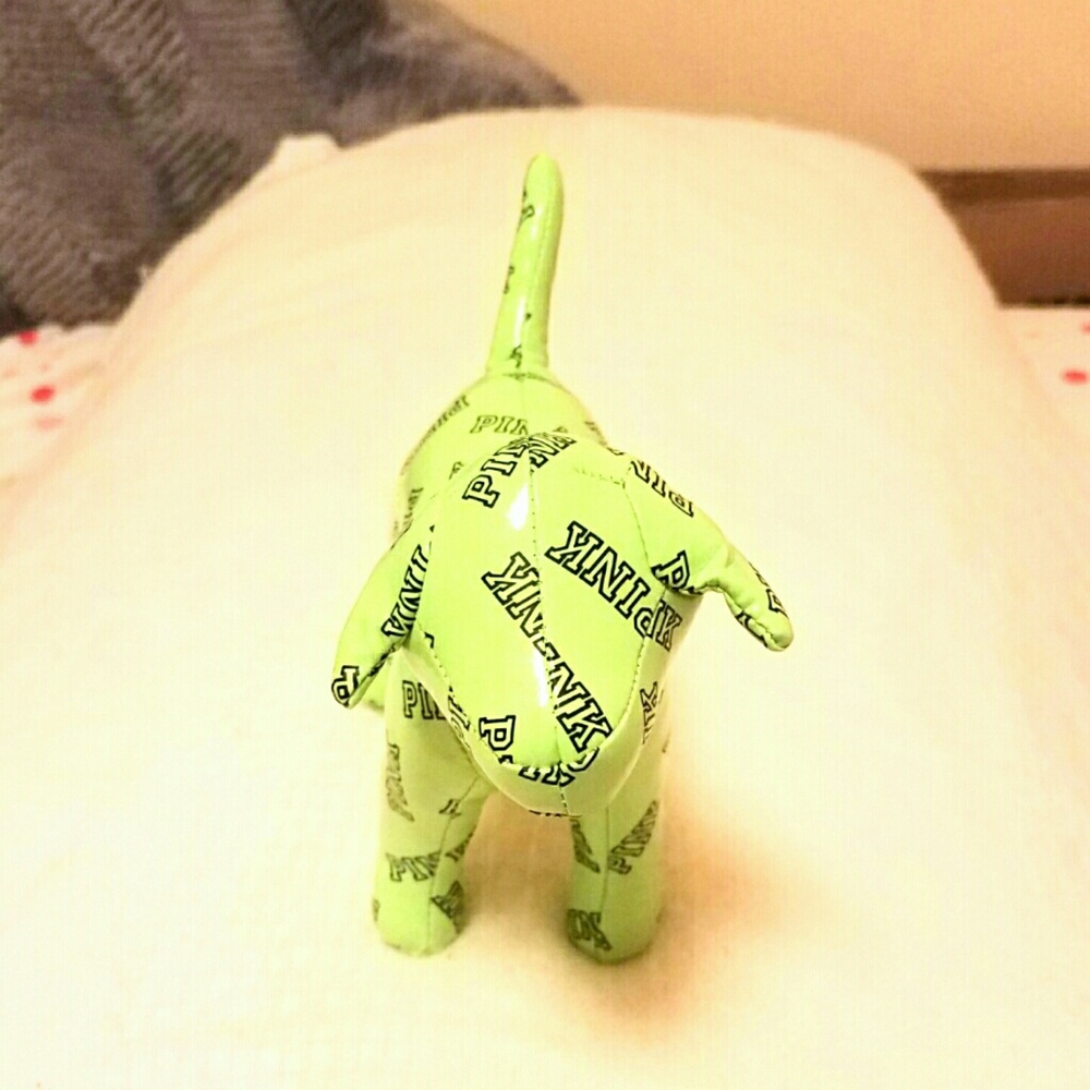 VS Pink 🐶 Mini Dog- Neon Green Patent Leather❣