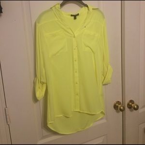 Express Portofino Shirt in Bright Yellow