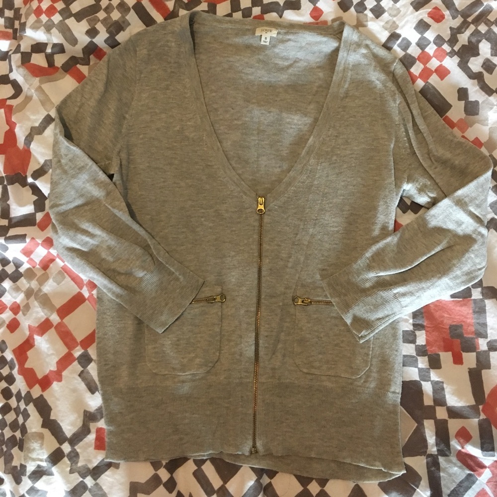Light gray jcrew cardigan