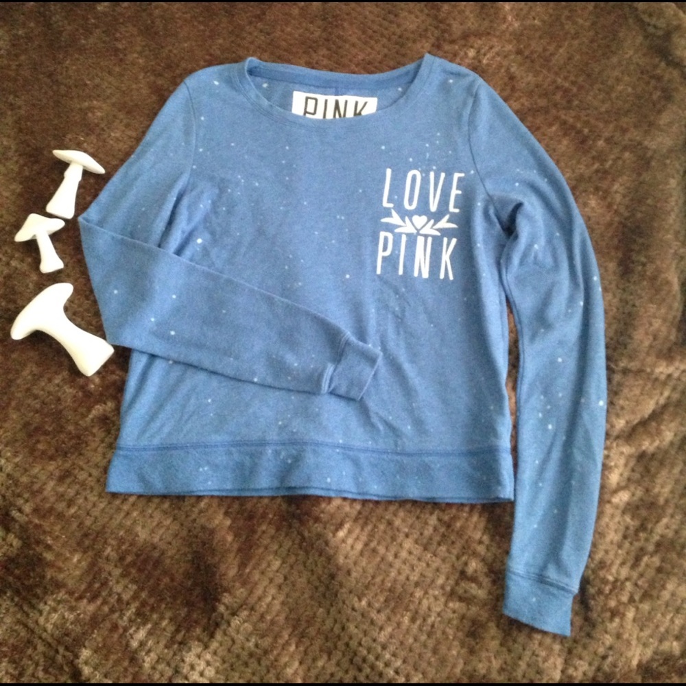 Victoria's Secret PINK Pullover Blue Distressed XS