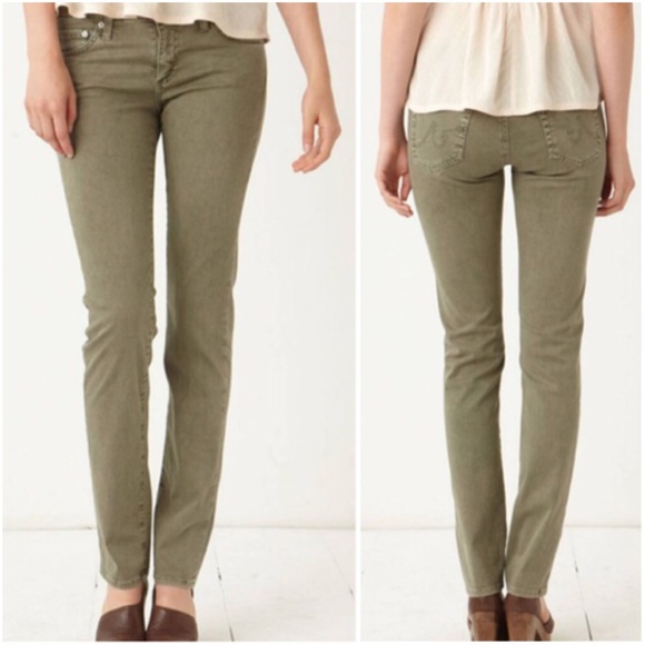 AG Adriano Goldschmied Denim - AG The Edie Faded Fatigue Green Jeans // 27