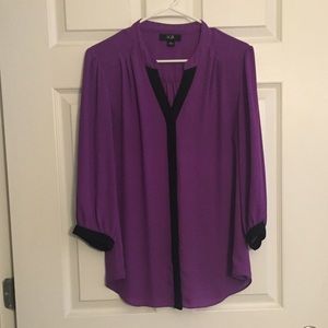 Purple and black blouse