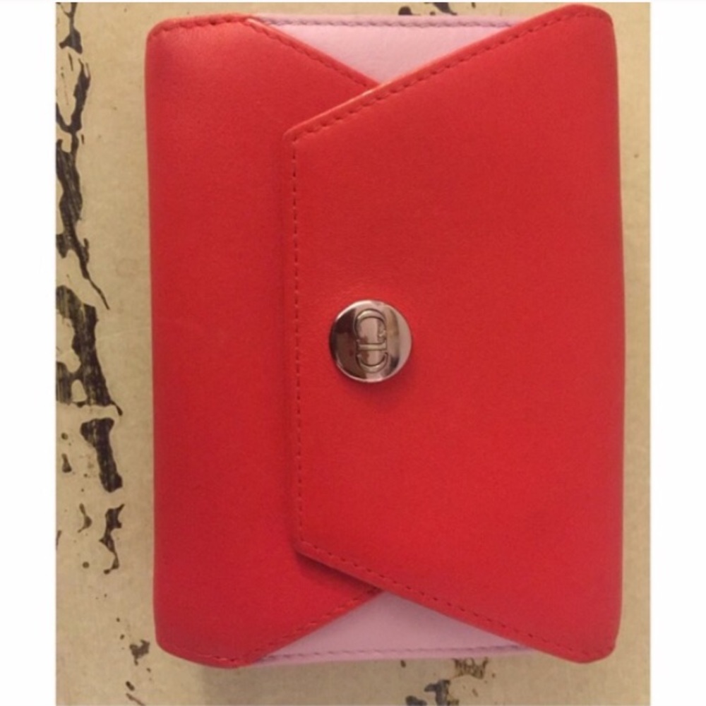 SOLD Red & Pink Christian Dior Compact Wallet