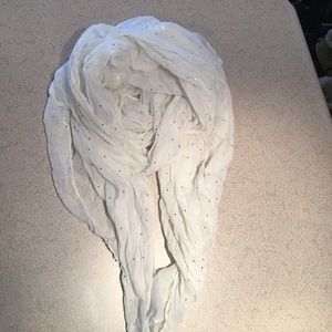 White sparkly scarf