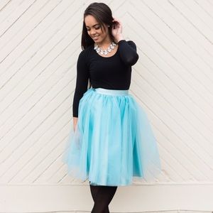 Blue Tulle Skirt
