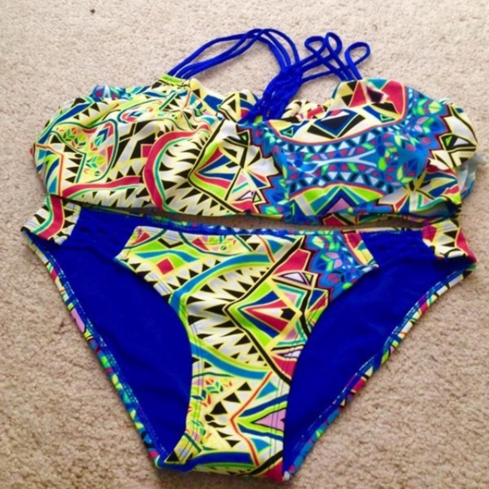 Cute Two piece swim suit / Bikini jr size l/xl