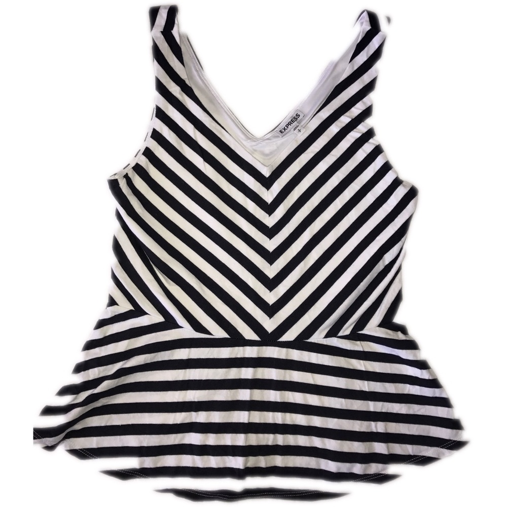 Express Nautical Peplum Top