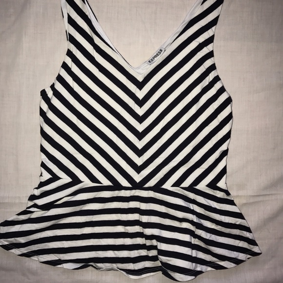 Express Nautical Peplum Top - Picture 2 of 4